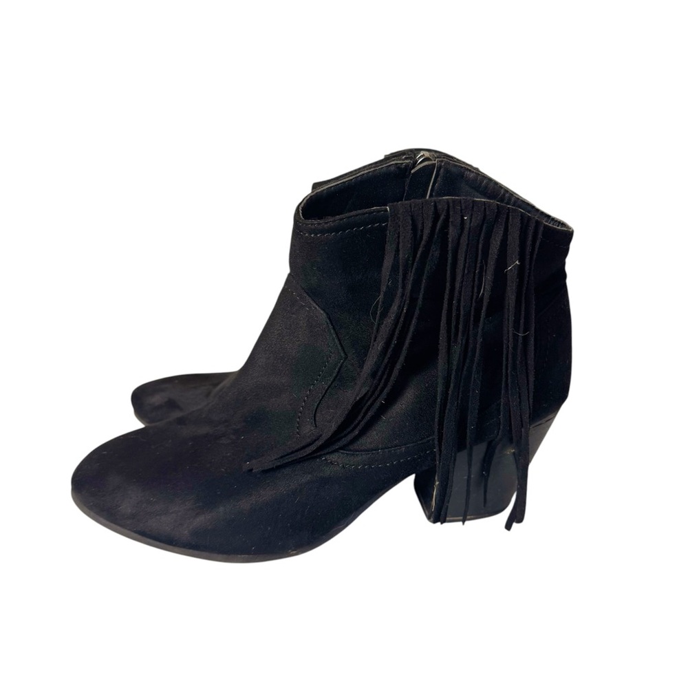Avenue Women’s Black Fringe Ankle Boots 10W